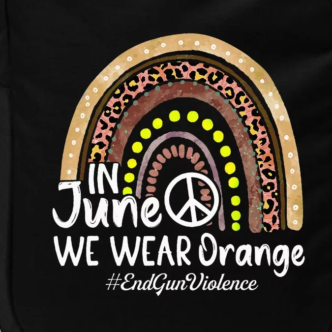 In June We Wear Orange End Gun Violence Awareness Rainbow Impact Tech Backpack