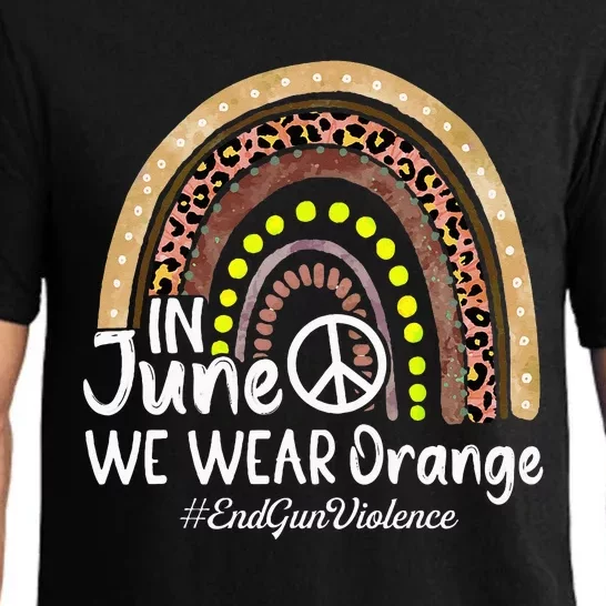 In June We Wear Orange End Gun Violence Awareness Rainbow Pajama Set