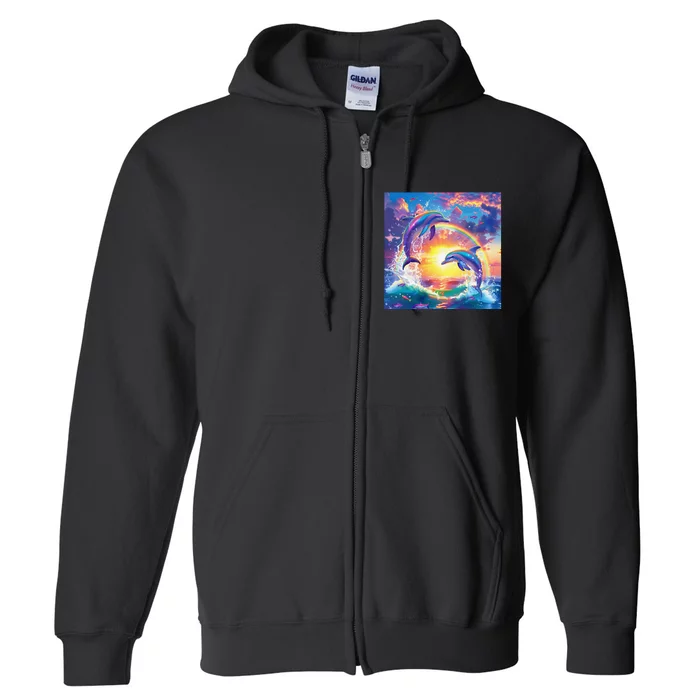 I Just Wanna Be Part Of Your Symphony Symphony Dolphin Meme Gift Full Zip Hoodie