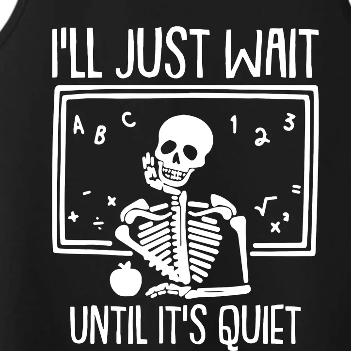 Ill Just Wait Until Its Quiet Teacher Lazy Halloween Costume Performance Tank