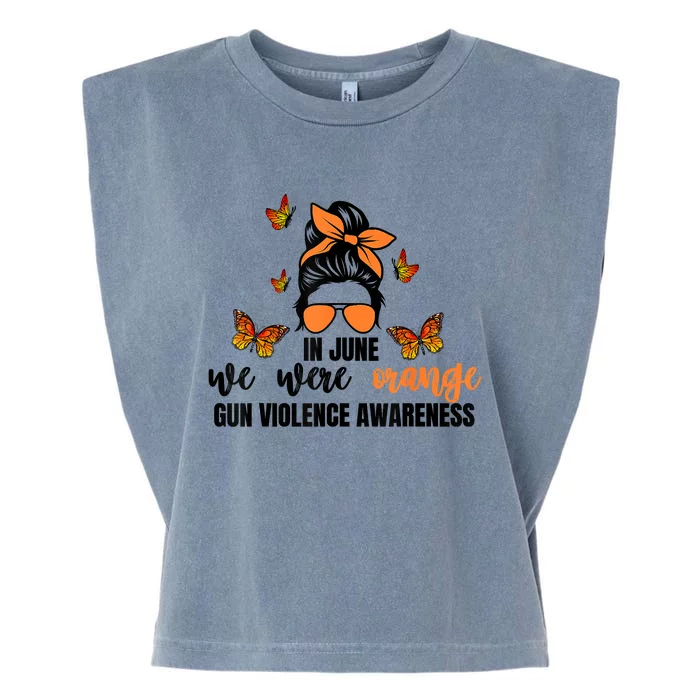 In June We Wear Orange Gun Violence Awareness Day Garment-Dyed Women's Muscle Tee