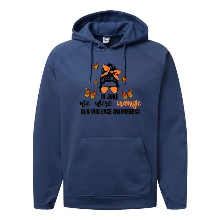 In June We Wear Orange Gun Violence Awareness Day Performance Fleece Hoodie