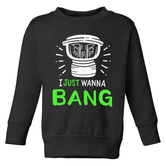 I Just Wanna Bang Car Audio Technician Toddler Sweatshirt