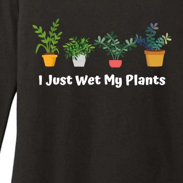 I Just Wet My Plants Funny Gardening Gardener Succulent Gift Cute Gift Womens CVC Long Sleeve Shirt