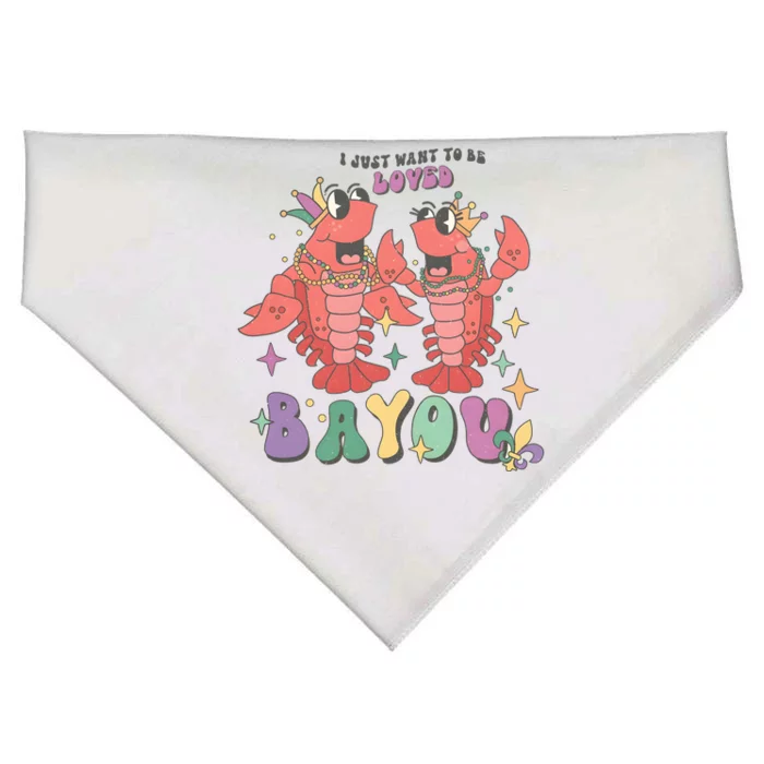 I Just Want To Be Loved Bayou Mardi Gras USA-Made Doggie Bandana