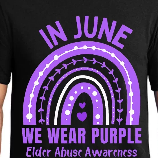 In June We Wear Purple Elder Abuse Awareness Month Rainbow Pajama Set