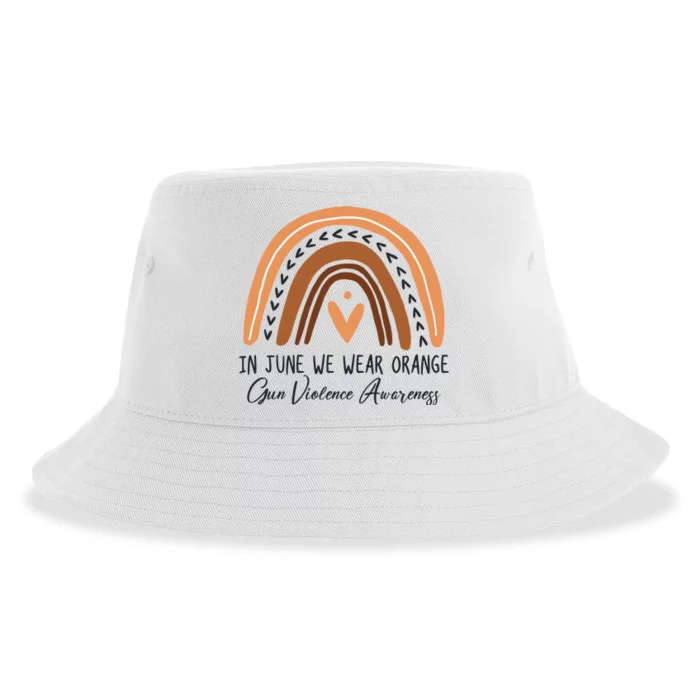 In June We Wear Orange Gun Violence Awareness Rainbow Sustainable Bucket Hat