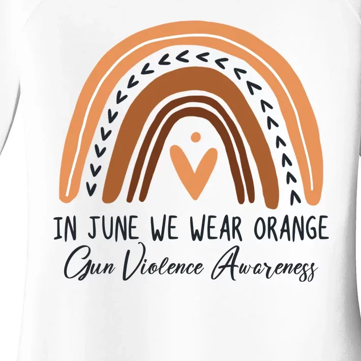 In June We Wear Orange Gun Violence Awareness Rainbow Women's Perfect Tri Tunic Long Sleeve Shirt