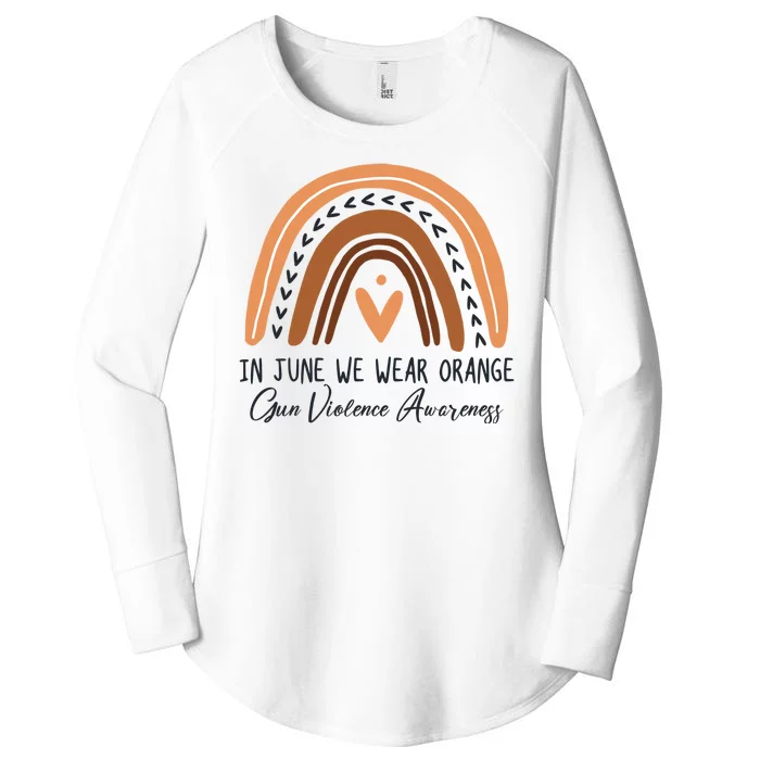 In June We Wear Orange Gun Violence Awareness Rainbow Women's Perfect Tri Tunic Long Sleeve Shirt