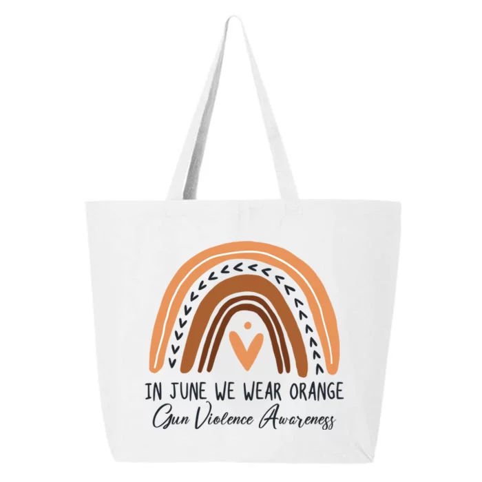 In June We Wear Orange Gun Violence Awareness Rainbow 25L Jumbo Tote