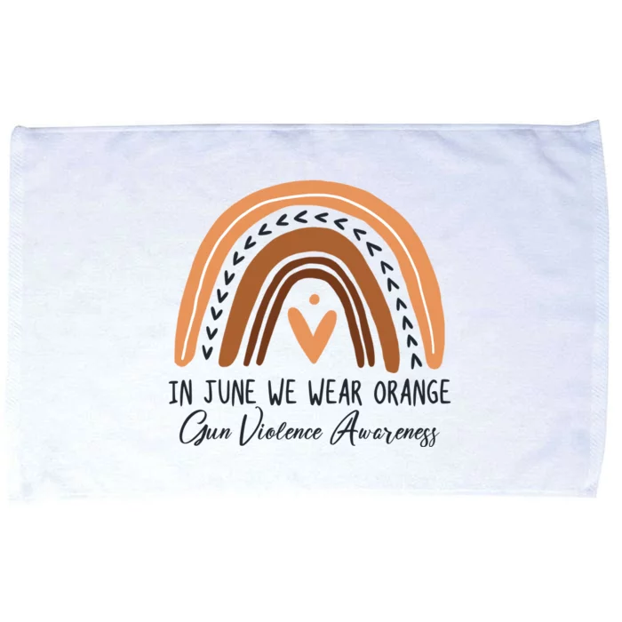 In June We Wear Orange Gun Violence Awareness Rainbow Microfiber Hand Towel