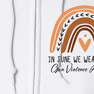 In June We Wear Orange Gun Violence Awareness Rainbow Full Zip Hoodie