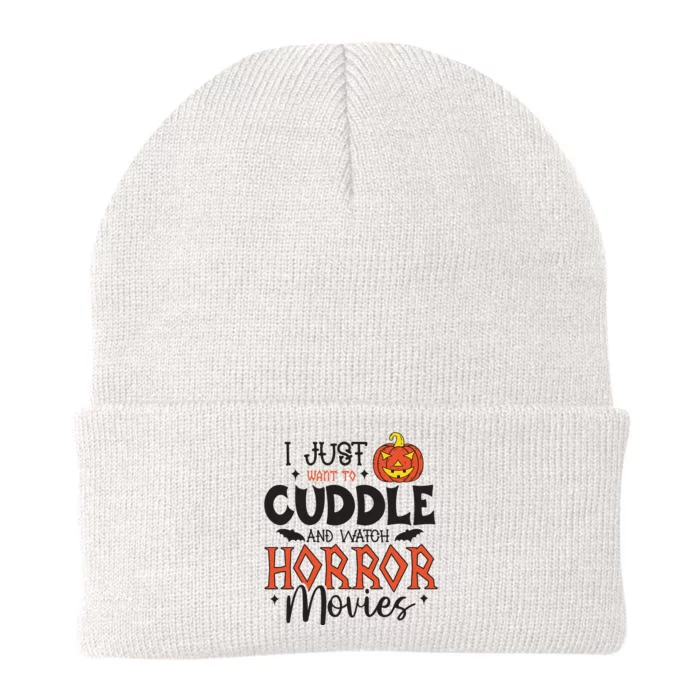 I Just Want To Cuddle And Watch Horror Movies Knit Cap Winter Beanie