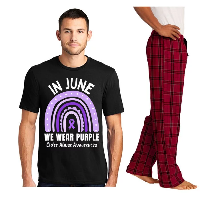 In June We Wear Purple Elder Abuse Awareness Ribbon Rainbow Pajama Set