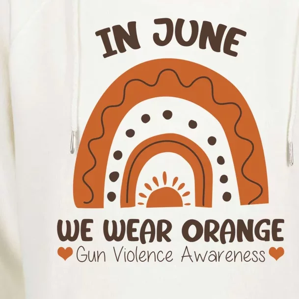 In June Wear Orange Gun Violence Awareness Womens Funnel Neck Pullover Hood