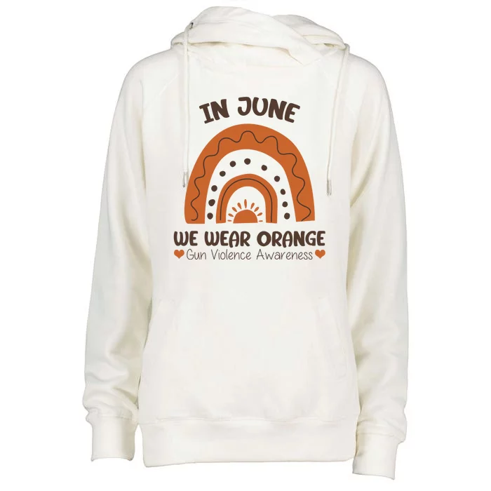 In June Wear Orange Gun Violence Awareness Womens Funnel Neck Pullover Hood