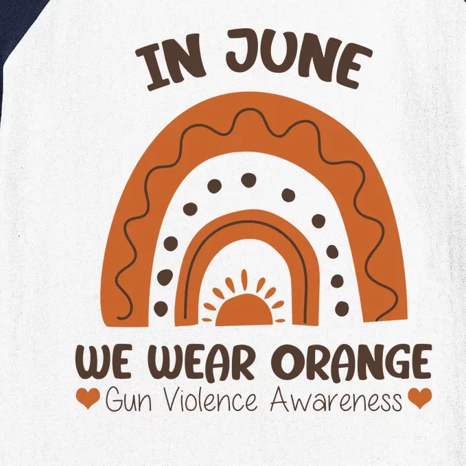 In June Wear Orange Gun Violence Awareness Baseball Sleeve Shirt