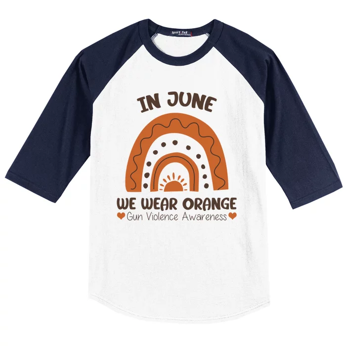 In June Wear Orange Gun Violence Awareness Baseball Sleeve Shirt