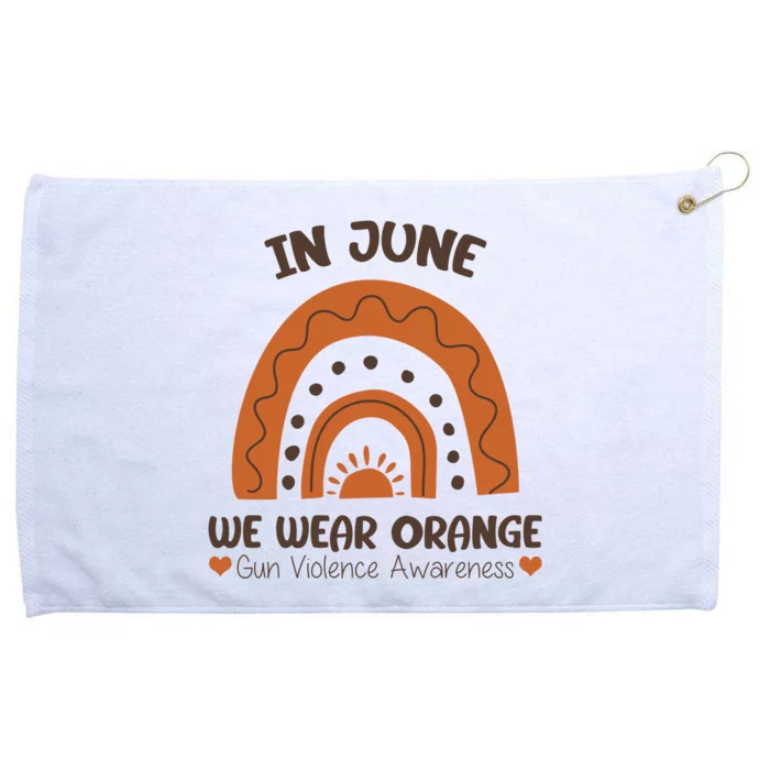 In June Wear Orange Gun Violence Awareness Grommeted Golf Towel