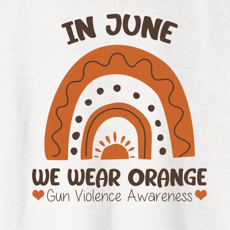 In June Wear Orange Gun Violence Awareness Women's Crop Top Tee