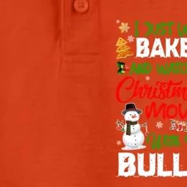 I Just Want To Bake Stuff And Christmas Movie With Bulldog Gift Dry Zone Grid Performance Polo