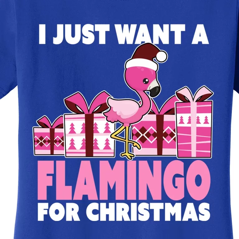 I Just Want A Flamingo For Christmas Flamingo Christmas Gift Women's T-Shirt