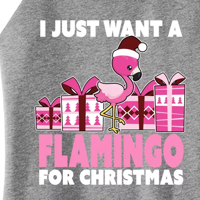 I Just Want A Flamingo For Christmas Flamingo Christmas Gift Women’s Perfect Tri Rocker Tank