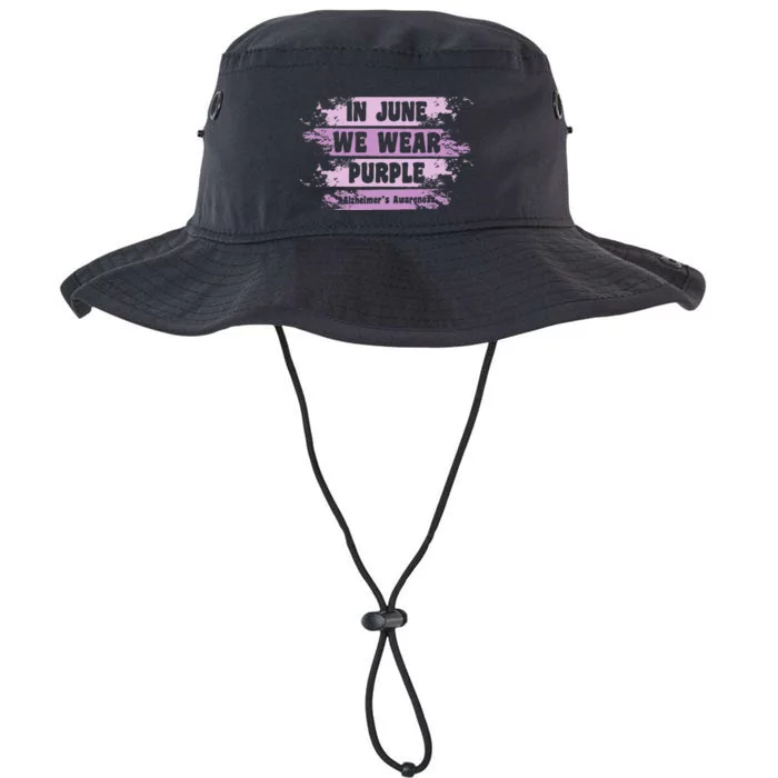 In June We Wear Purple Alzheimer Awareness Month Legacy Cool Fit Booney Bucket Hat