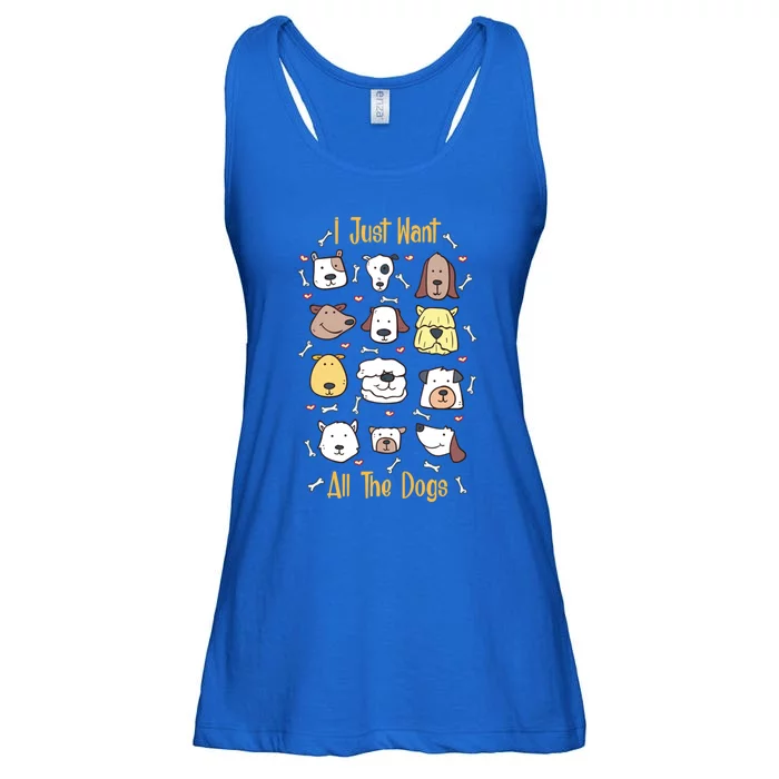 I Just Want All The Dogs Gift Ladies Essential Flowy Tank