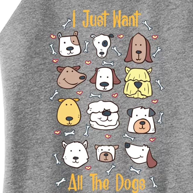 I Just Want All The Dogs Gift Women’s Perfect Tri Rocker Tank