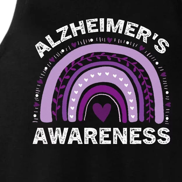 In June We Wear Purple Alzheimer Awareness Ladies Tri-Blend Wicking Tank