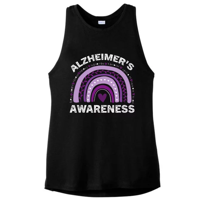 In June We Wear Purple Alzheimer Awareness Ladies Tri-Blend Wicking Tank