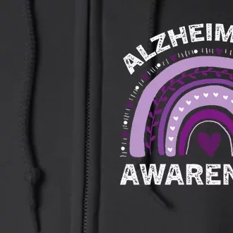 In June We Wear Purple Alzheimer Awareness Full Zip Hoodie