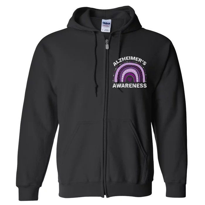 In June We Wear Purple Alzheimer Awareness Full Zip Hoodie