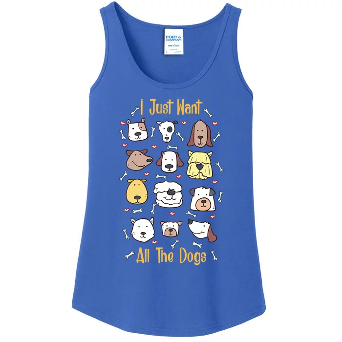 I Just Want All The Dogs Great Gift Ladies Essential Tank