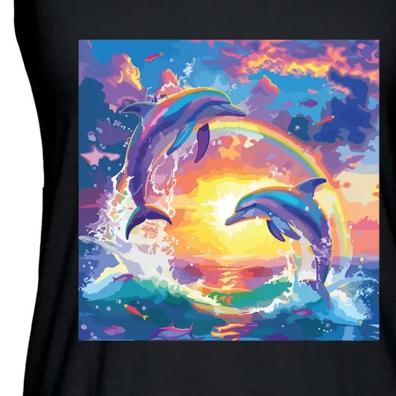 I Just Wanna Be Part Of Your Symphony Symphony Dolphin Meme Ladies Essential Flowy Tank