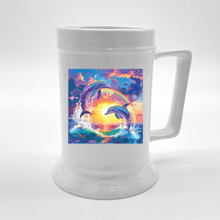 I Just Wanna Be Part Of Your Symphony Symphony Dolphin Meme Front & Back Beer Stein