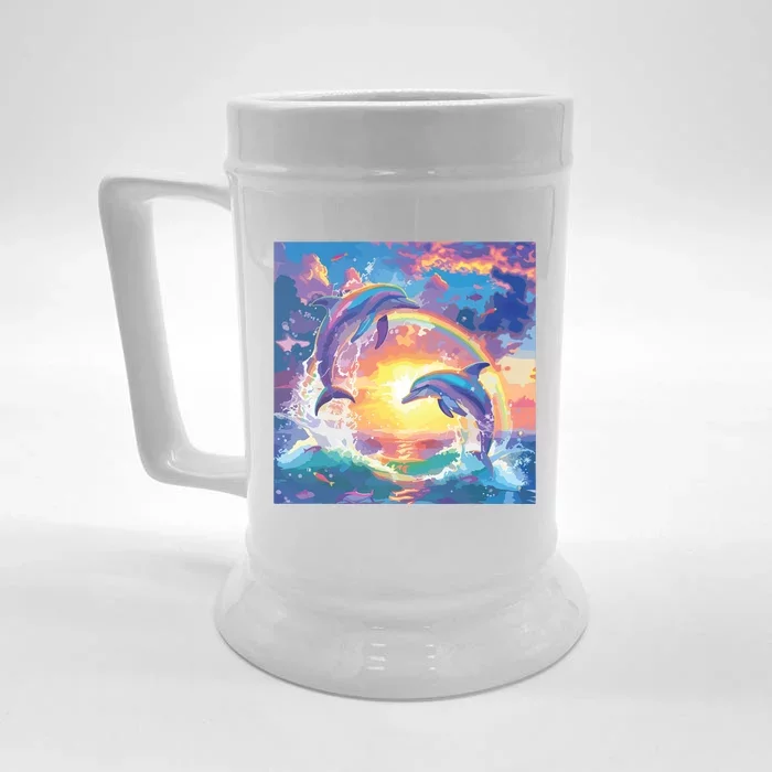 I Just Wanna Be Part Of Your Symphony Symphony Dolphin Meme Front & Back Beer Stein