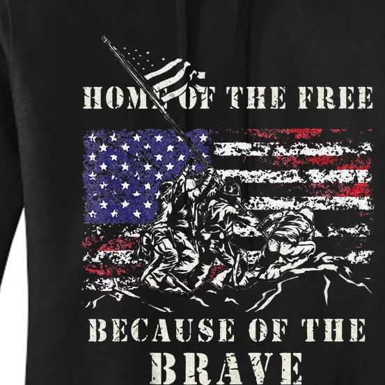 Iwo Jima WWII Veteran Memorial Day USA Flag Army Patriotic Women's Pullover Hoodie