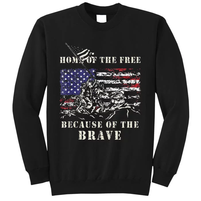 Iwo Jima WWII Veteran Memorial Day USA Flag Army Patriotic Tall Sweatshirt