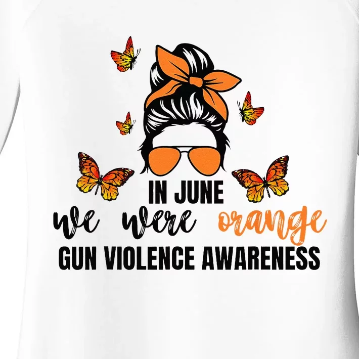 In June We Wear Orange Gun Violence Awareness Day Women's Perfect Tri Tunic Long Sleeve Shirt