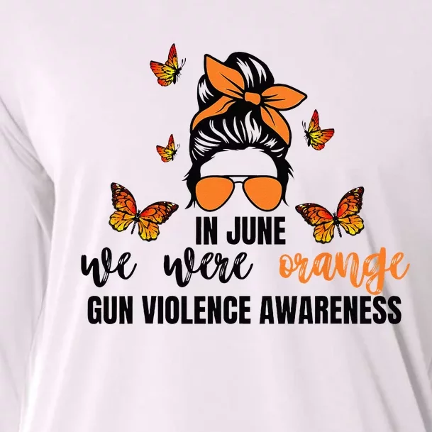 In June We Wear Orange Gun Violence Awareness Day Cooling Performance Long Sleeve Crew