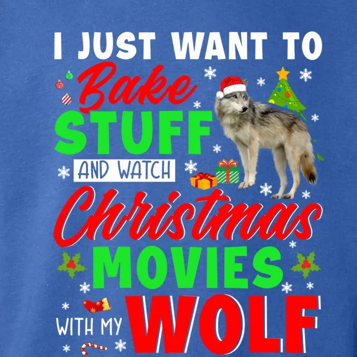 I Just Want To Bake Stuff And Watch Xmas Movies With My Wolf Great Gift Toddler Hoodie