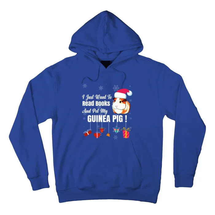 I Just Want To Read Books Cute Guinea Pig Christmas Gift Hoodie