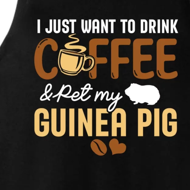 I Just Want To Coffee And Pet My Guinea Pig Lover Cute Cute Gift Ladies Tri-Blend Wicking Tank