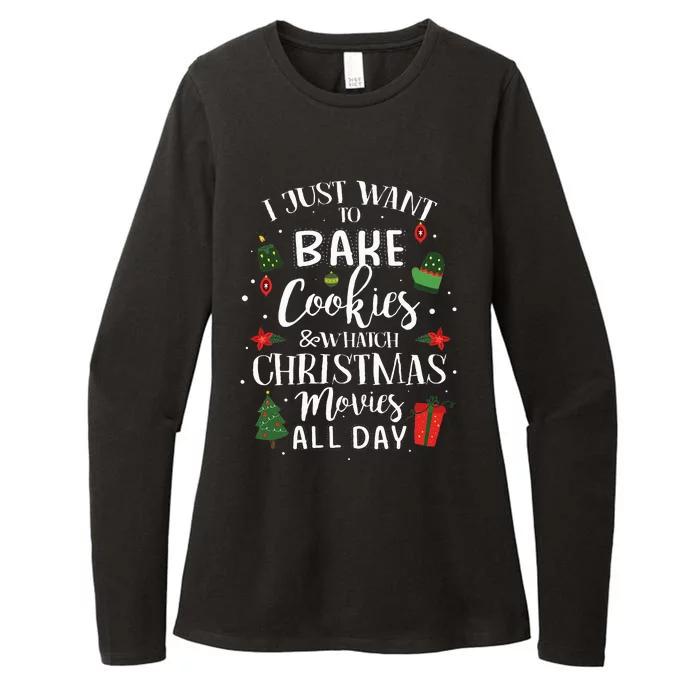 I Just Want To Bake Stuff And Watch Christmas Movies Womens CVC Long Sleeve Shirt