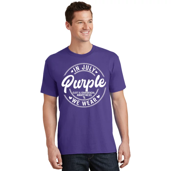 In July We Wear Purple Cleft And Craniofacial Awareness T-Shirt