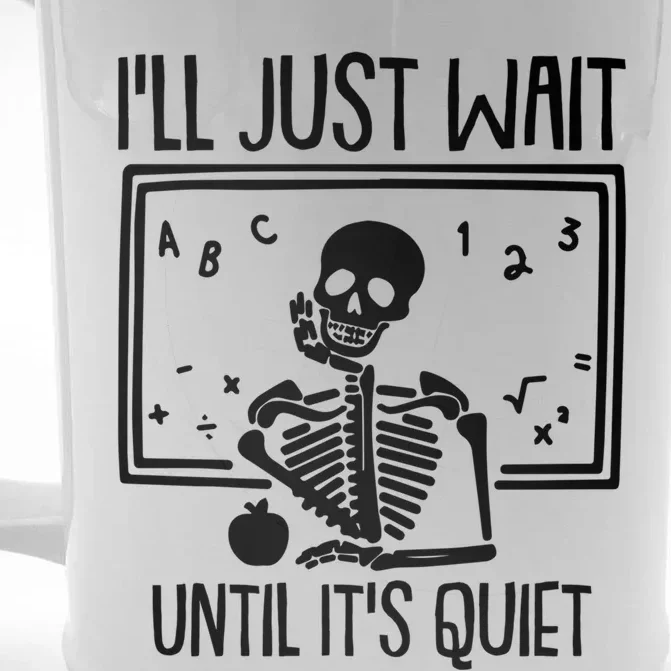 Ill Just Wait Until Its Quiet Teacher Lazy Halloween Costume Gift Front & Back Beer Stein