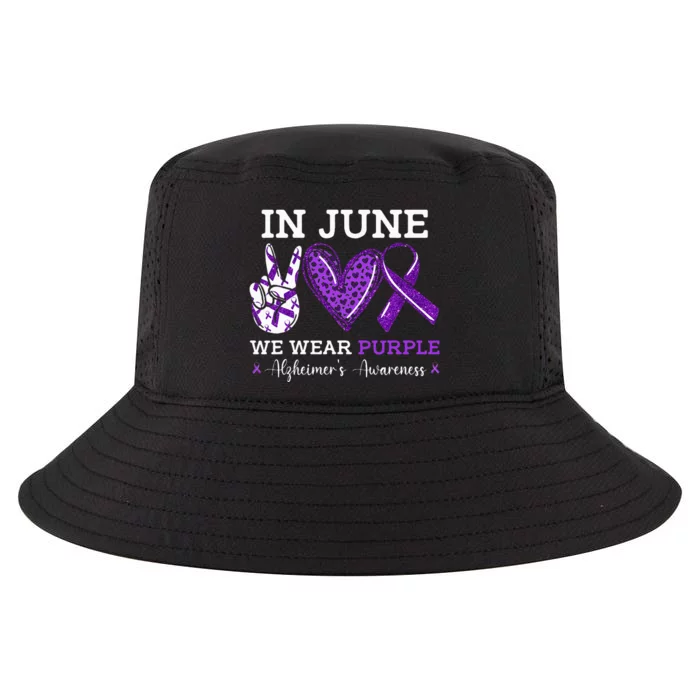 In June We Wear Purple Alzheimers Awareness Cool Comfort Performance Bucket Hat