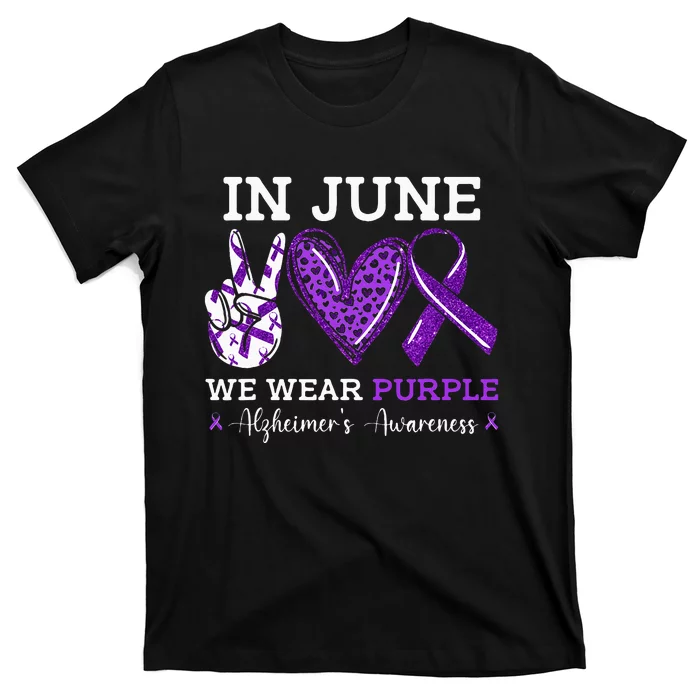 In June We Wear Purple Alzheimers Awareness T-Shirt